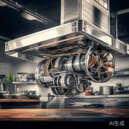 油烟机噪声来源：电机、风轮、风