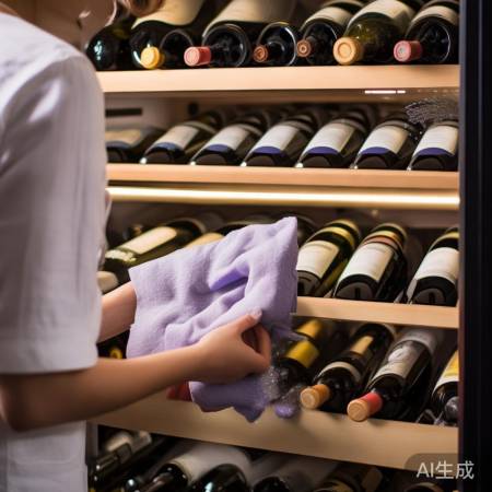 “酒柜清洁：布擦拭除异味”
