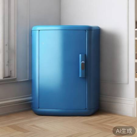 小型蓝色保险柜，节省空间