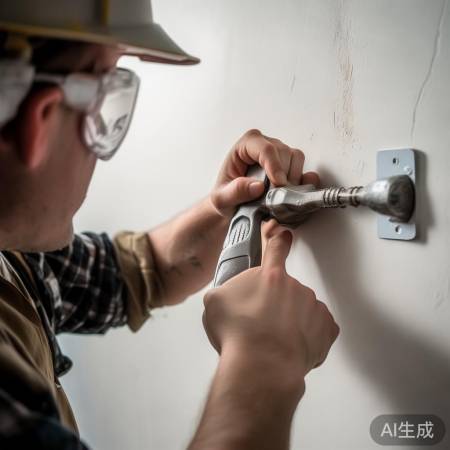 墙上固定分支器，稳如磐石