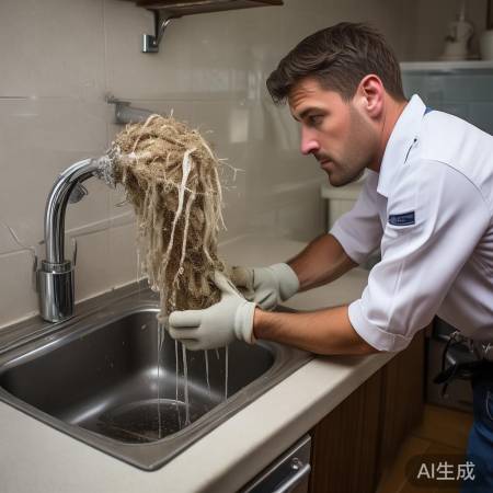 小心夹出堵塞物