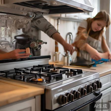 “厨房安全:定期检查燃气设施”