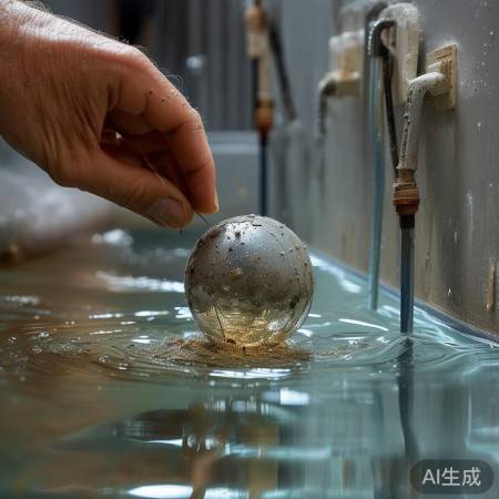 清理水位传感器与浮球