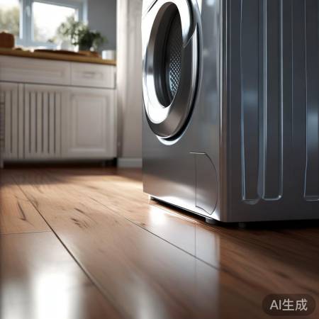 洗衣机平稳放置在厨房或卫生间