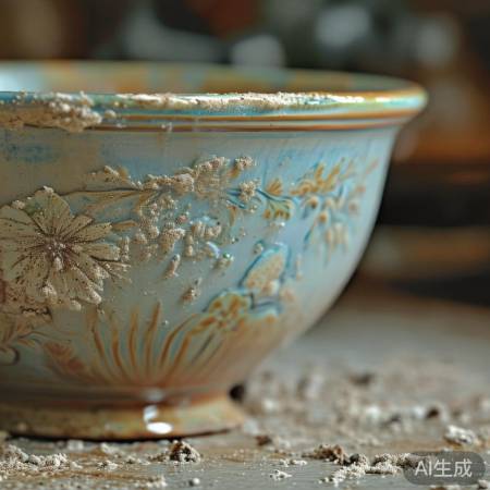 花纹碗易吸附灰尘细菌