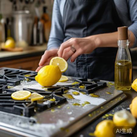 “柠檬橄榄油清洁油烟机”