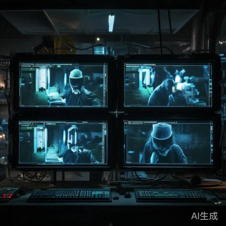 深夜盗贼被监控拍下