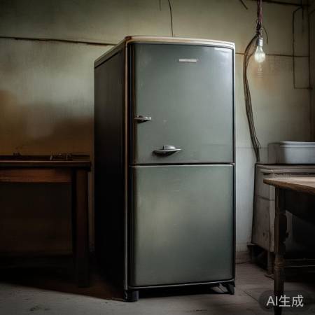 复古单门冰箱，奢侈生活象征