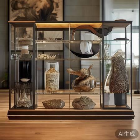 轻奢红酒柜摆件,美实用。