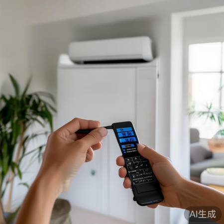 空调遥控器连接成功,测试功能。