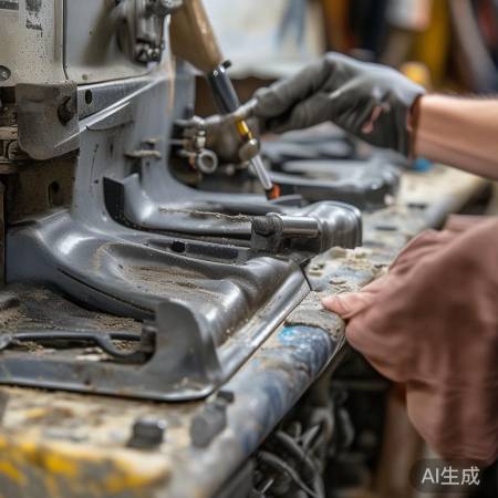 拆卸旧支架，轻拿轻放