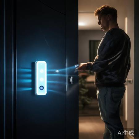 检查指纹锁，灯光是否关掉