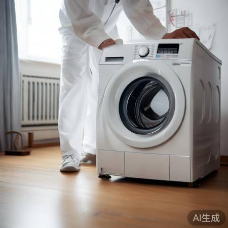 小心放置洗衣机