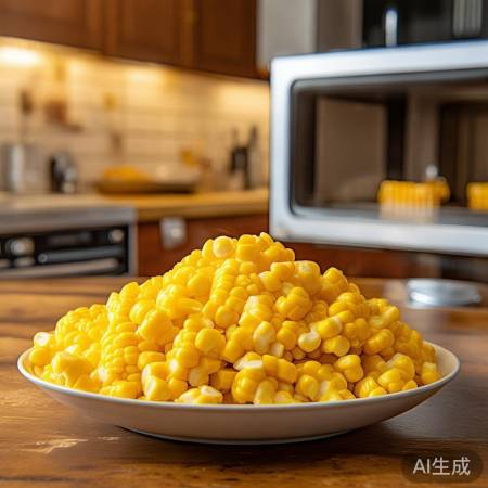 挽救发黄玉米，微波加热变鲜亮