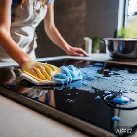 “集成灶每日擦洗,防油污粘连”