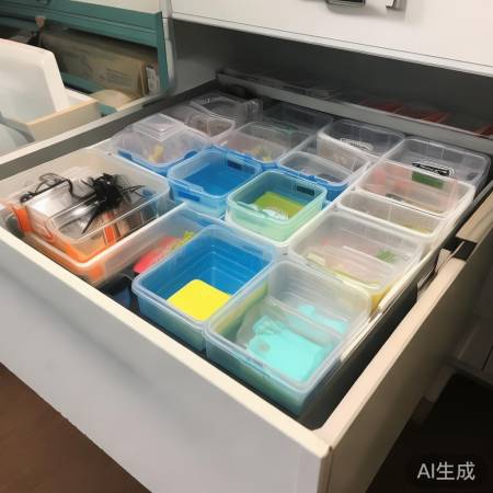 抽屉变身术，选标签收纳盒