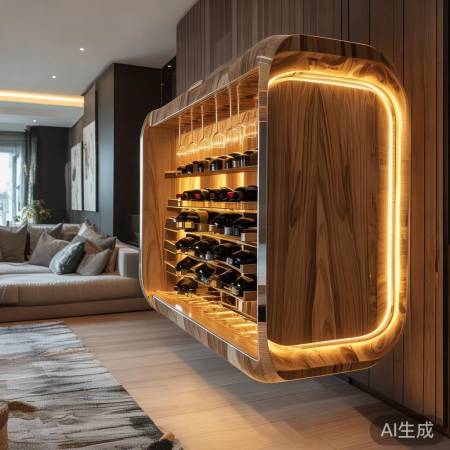 箭牌酒柜人工热线咨询分享ぁ悬浮酒柜搭配红酒杯架：家居新选择？