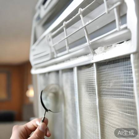 空调滤网灰尘多，需及时更换